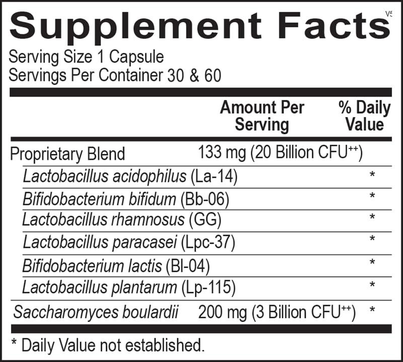 Ortho Biotic Capsules 60 Capsules emballage