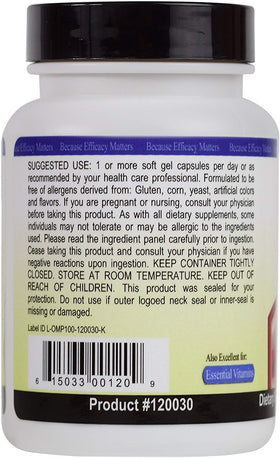 Ortho Molecular CoQ-10 100mg 30 gélules emballage