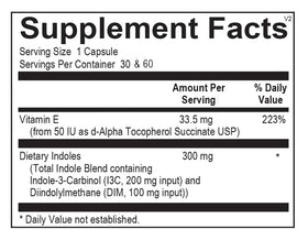 Ortho Molecular Estrodim 30 Capsules avec vue rapprochée des capsules