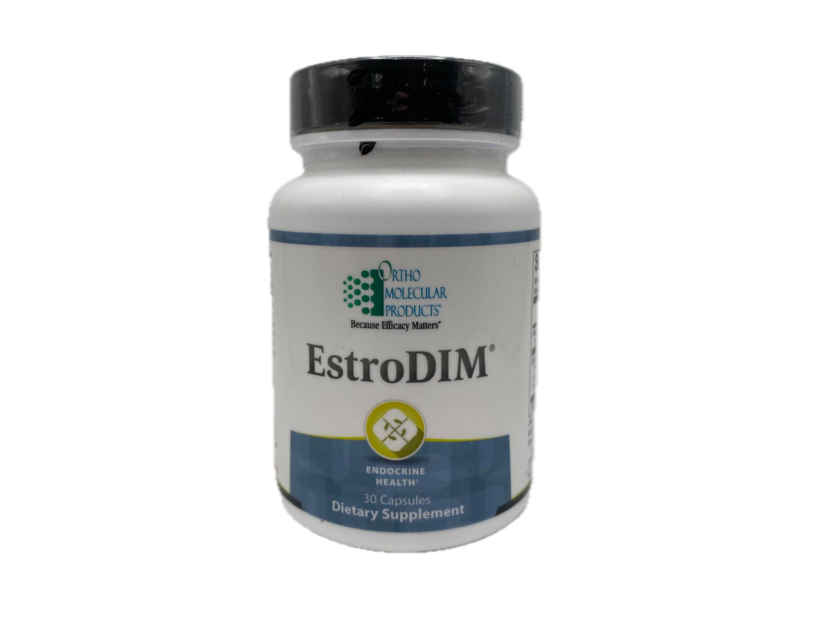 Ortho Molecular Estrodim 30 Capsules vue de face avec emballage