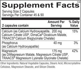 Ortho Molecular Products Réagi Cal-Mag 90g emballage et capsules