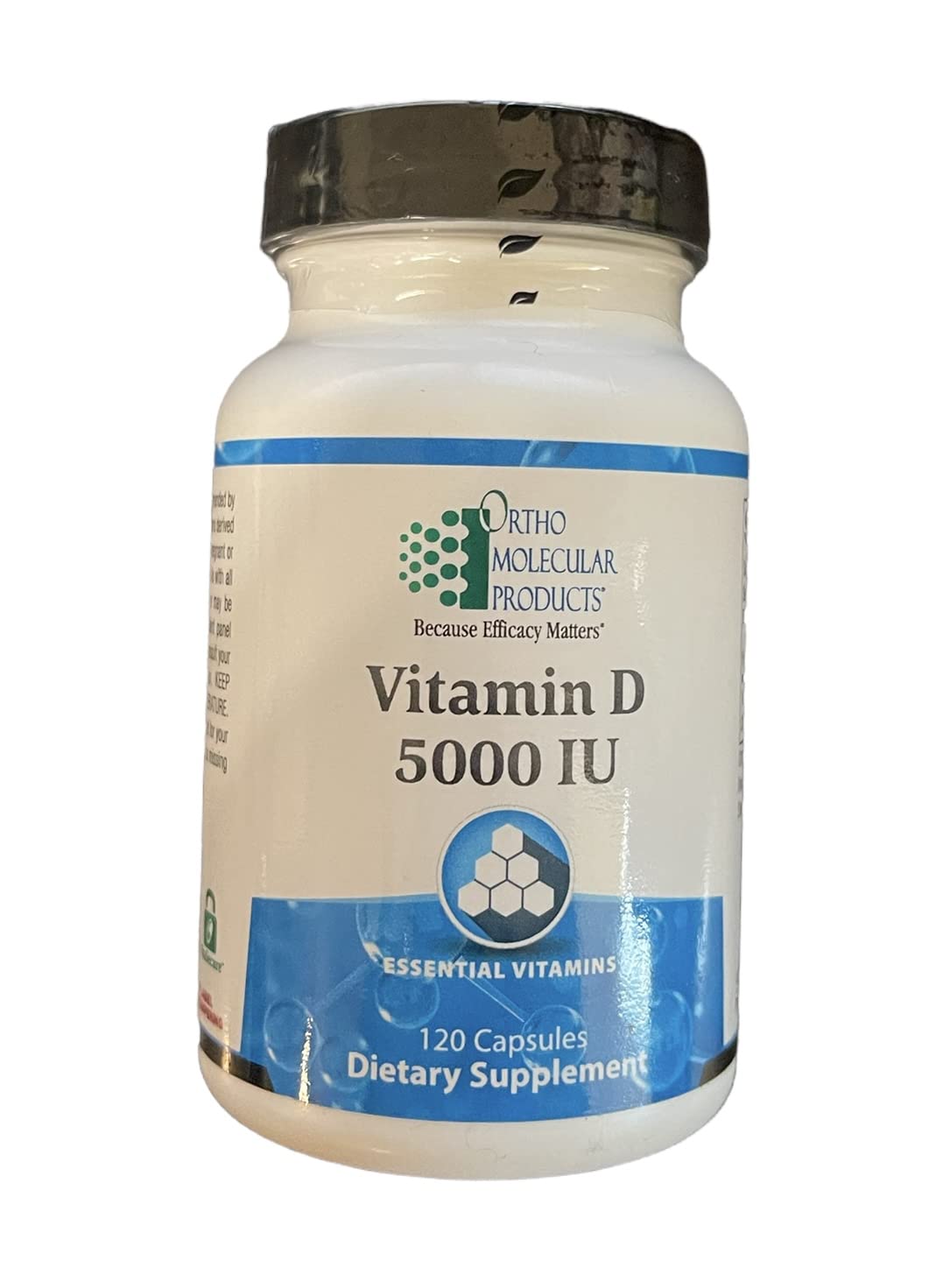 Ortho Molecular Products Vitamine D3 5000 IU 120 capsules vue de face