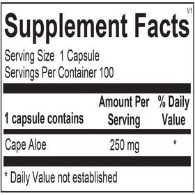 Ortho Molecular Super Aloe 250 mg 100 capsules côté avec étiquette