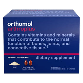 Orthomol Arthroplus complément alimentaire sur une table