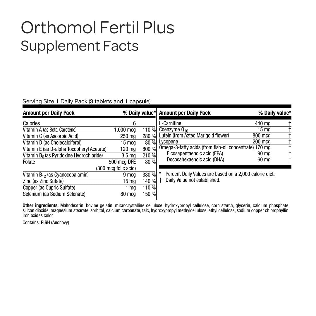 Orthomol Fertil Plus boîte contenant 30 sachets