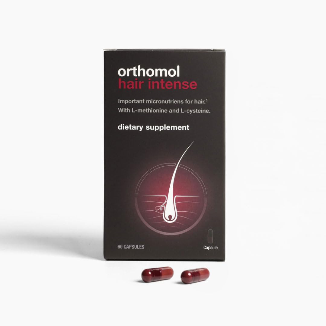 Orthomol Hair Intense capsules vue de face avec l'emballage