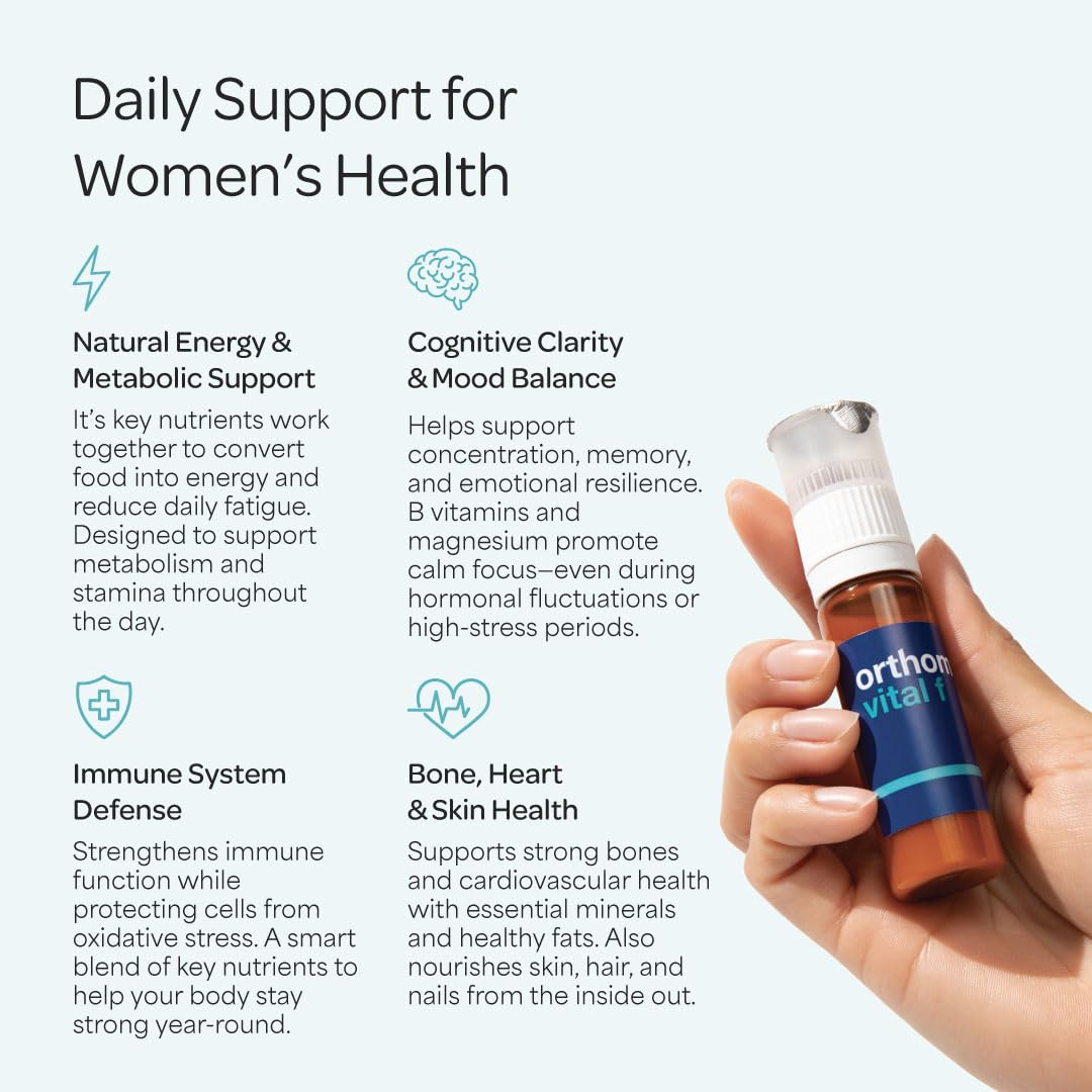 Orthomol Vital F Compléments Alimentaires Femmes 30 Jours avec les capsules et flacon