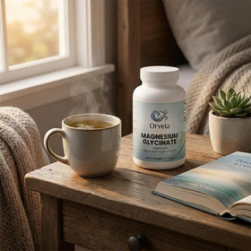 Orvela Magnésium Glycinate 275mg capsules ouvertes sur une table