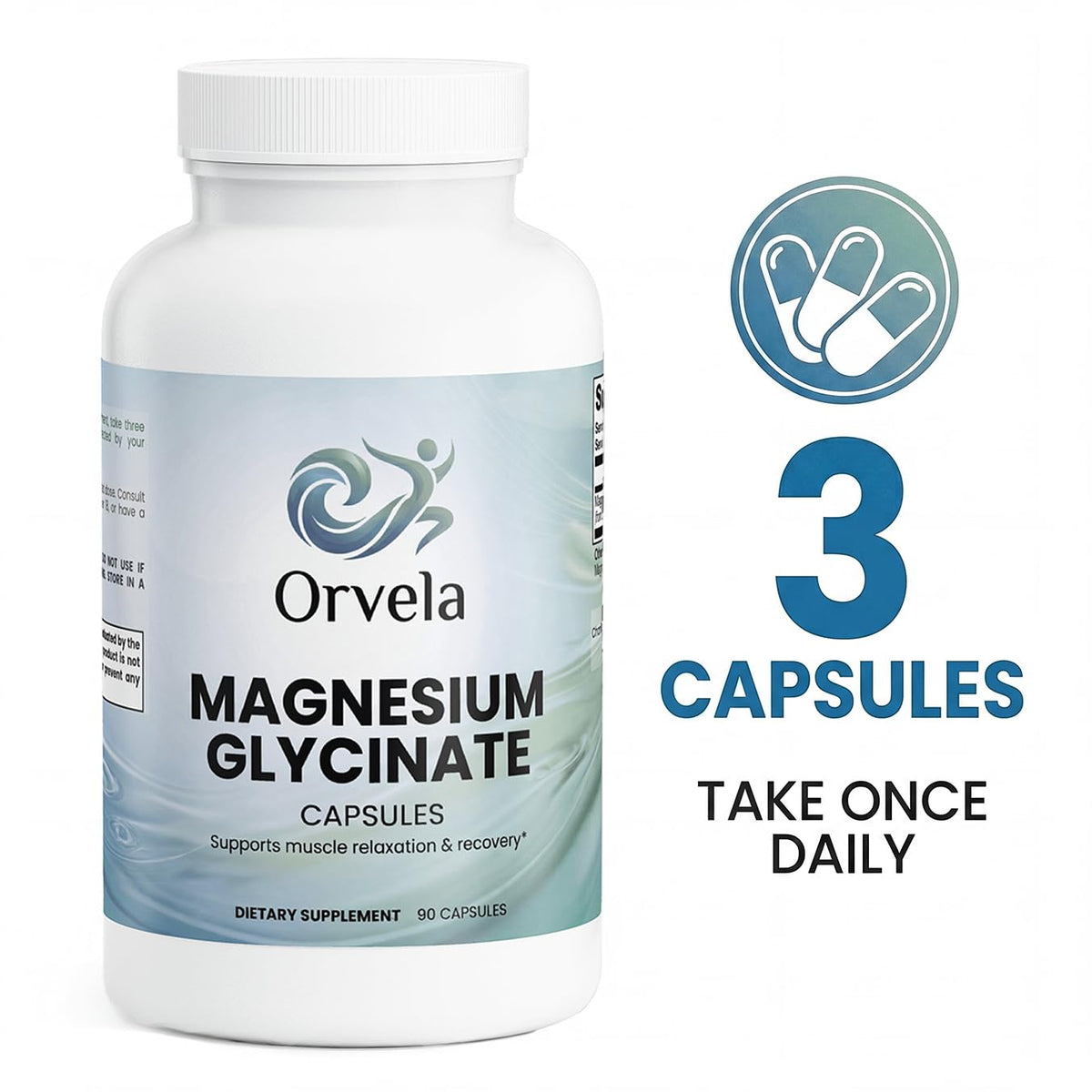 Orvela Magnésium Glycinate 275mg emballage avec capsules