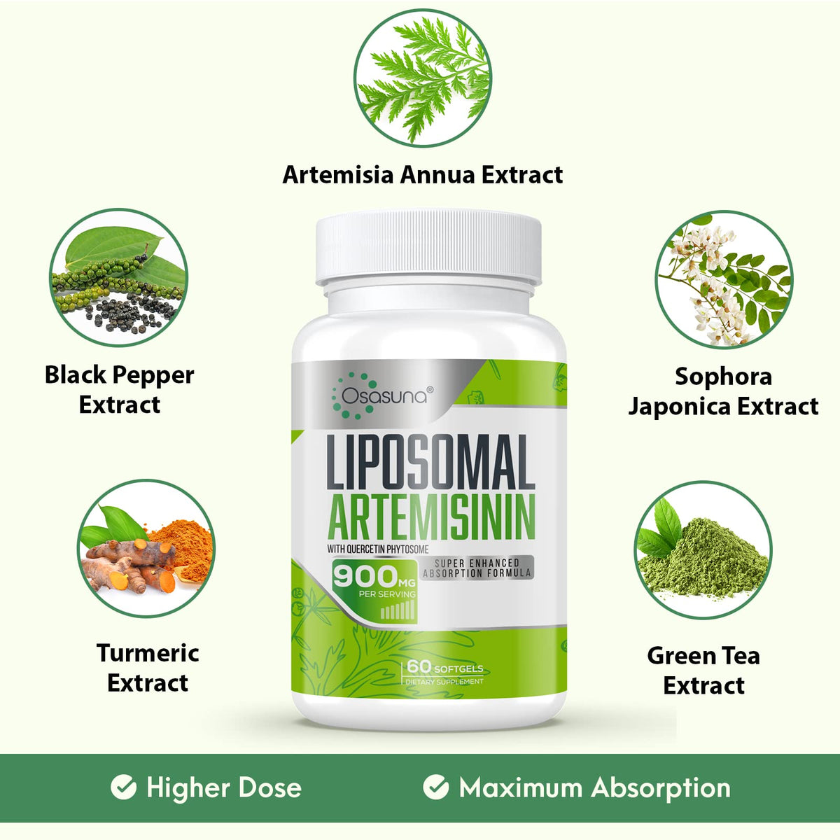 Osasuna Artémisinine 600 mg gélules et extrait de plantes