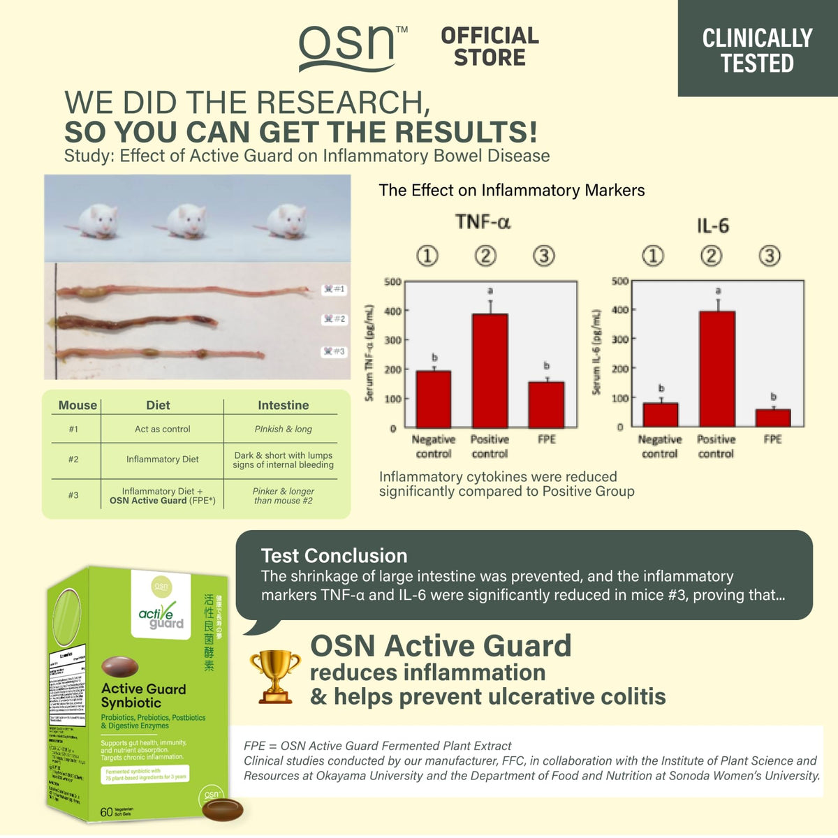 OSN Probiotiques 60 gélules softgels avec un verre d'eau