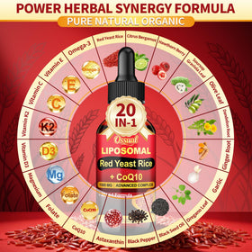 Ossual 20-in-1 Riz Rouge Liposomique 1500 mg flacon avec pipette