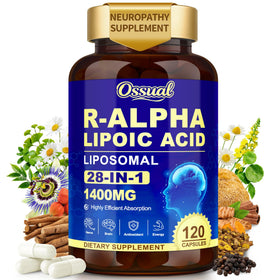 Ossual R-Alpha Lipoïque 1400mg 120 capsules, vue de face