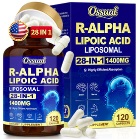 Ossual R-Alpha Lipoïque 28-en-1 120 capsules vue de face