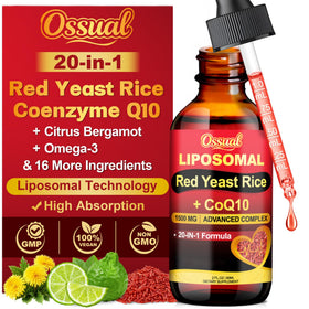 Ossual Riz Rouge 1500mg avec CoQ10 flacon avant vue