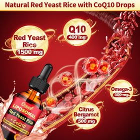 Ossual Riz Rouge 1500mg avec CoQ10 flacon avec étiquette
