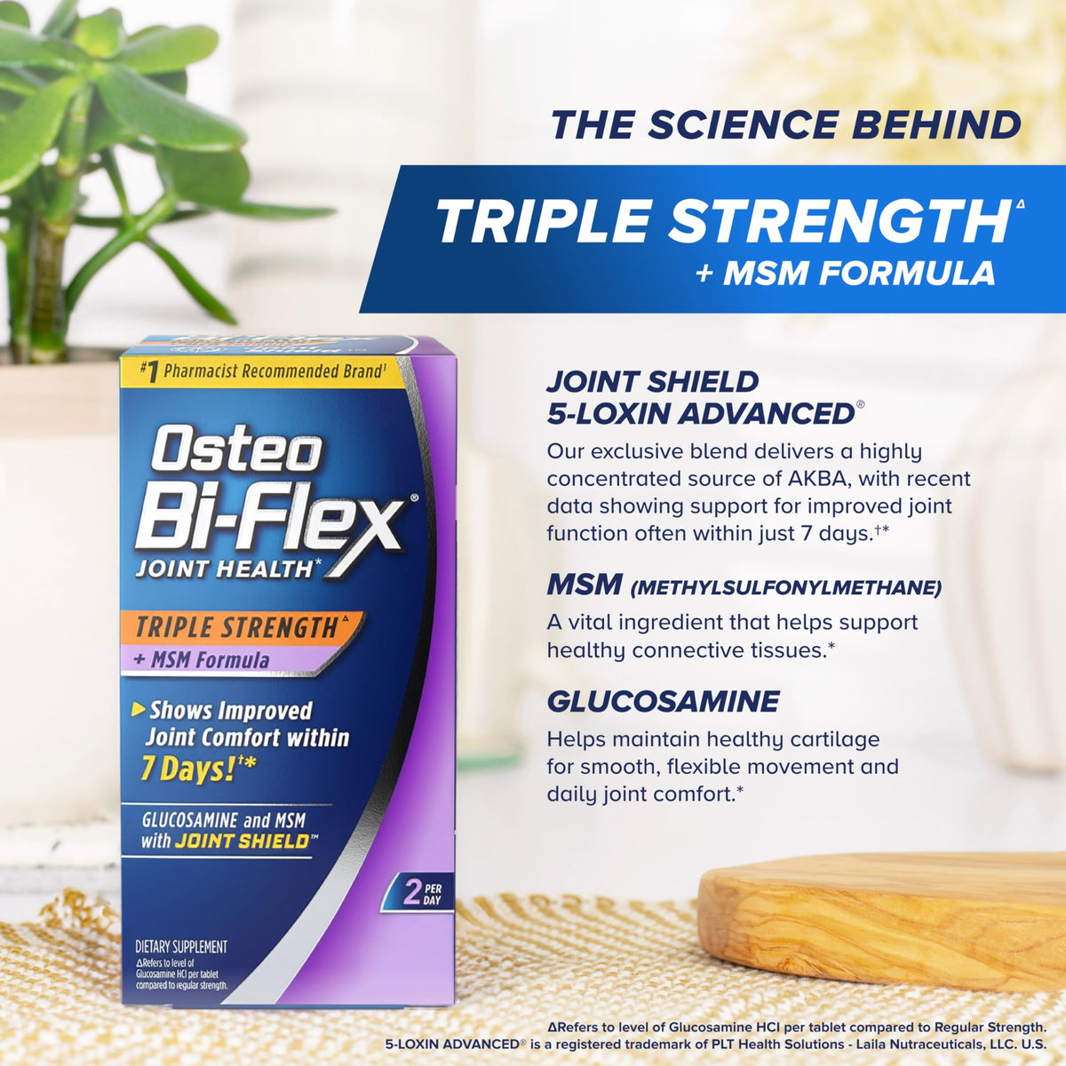 Osteo Bi-Flex Glucosamine Triple Force dos de l'emballage