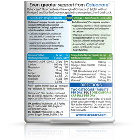 Osteocare Plus 2-en-1 comprimés et capsules Omega-3