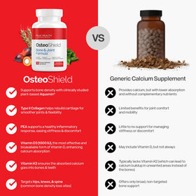 OsteoShield Complément Alimentaire Calcium gélule sur fond blanc