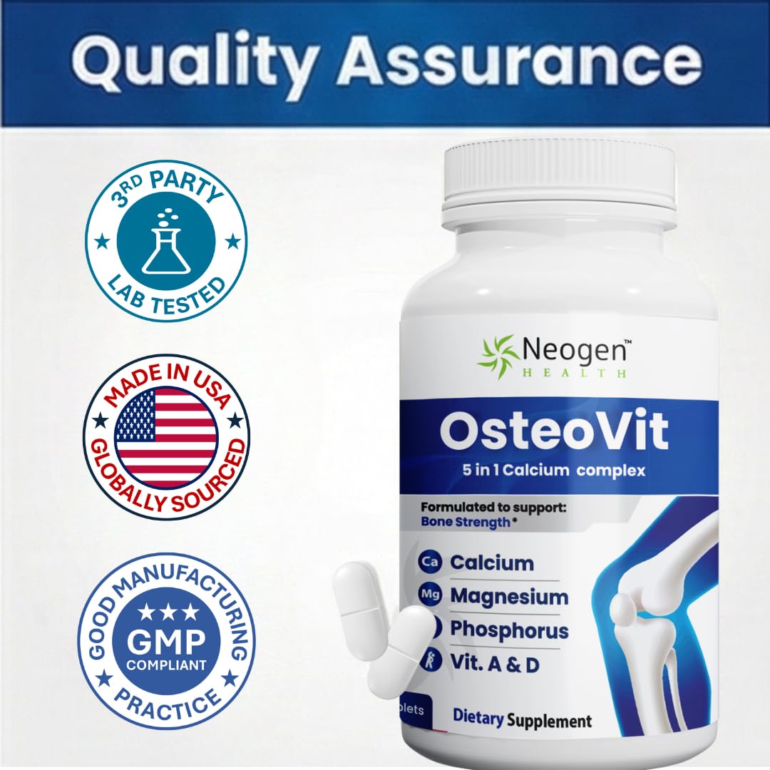 OsteoVit 5-en-1 Calcium avec des éléments de santé