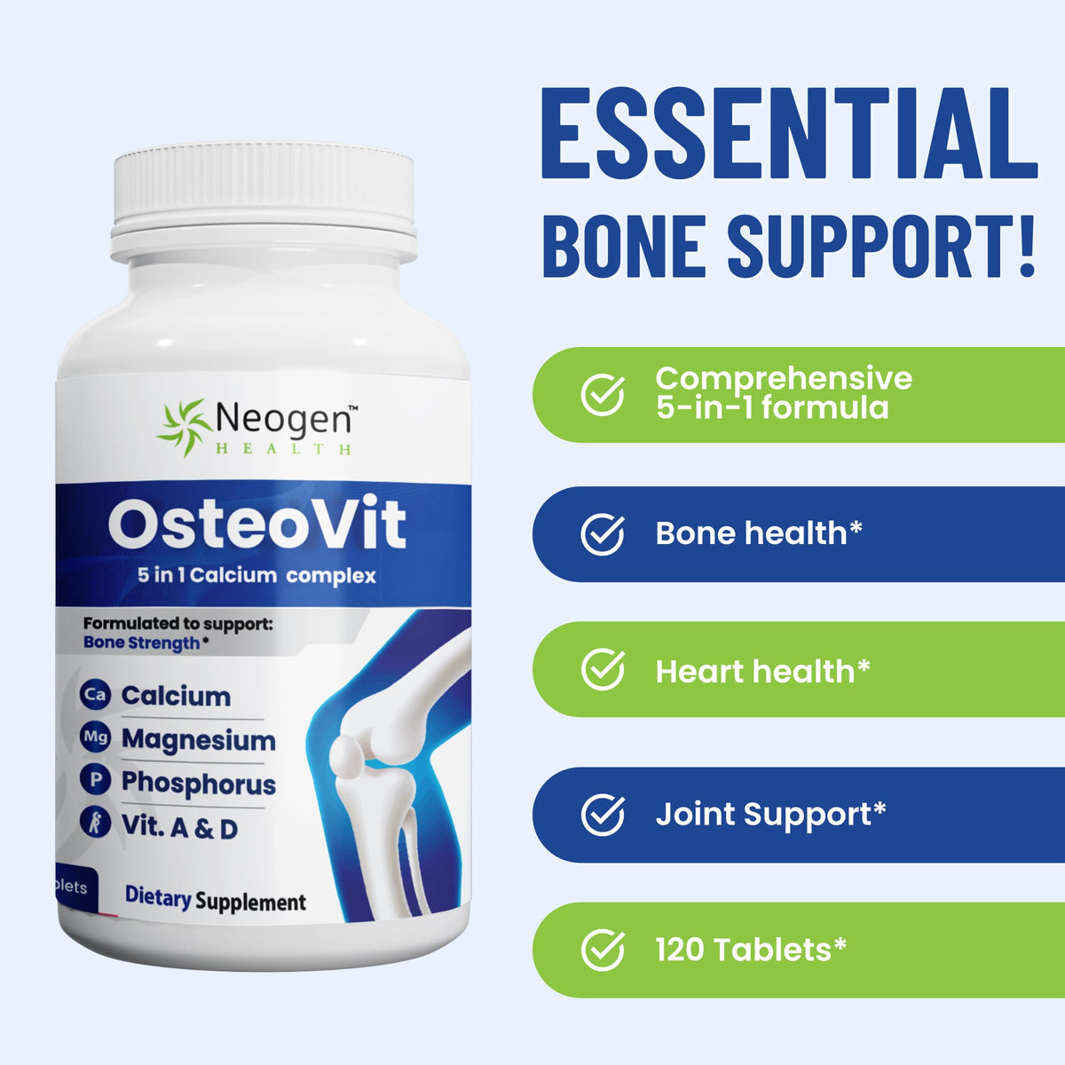 OsteoVit 5-en-1 Calcium dans un environnement naturel