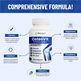 OsteoVit 5-en-1 Calcium sur une table de cuisine