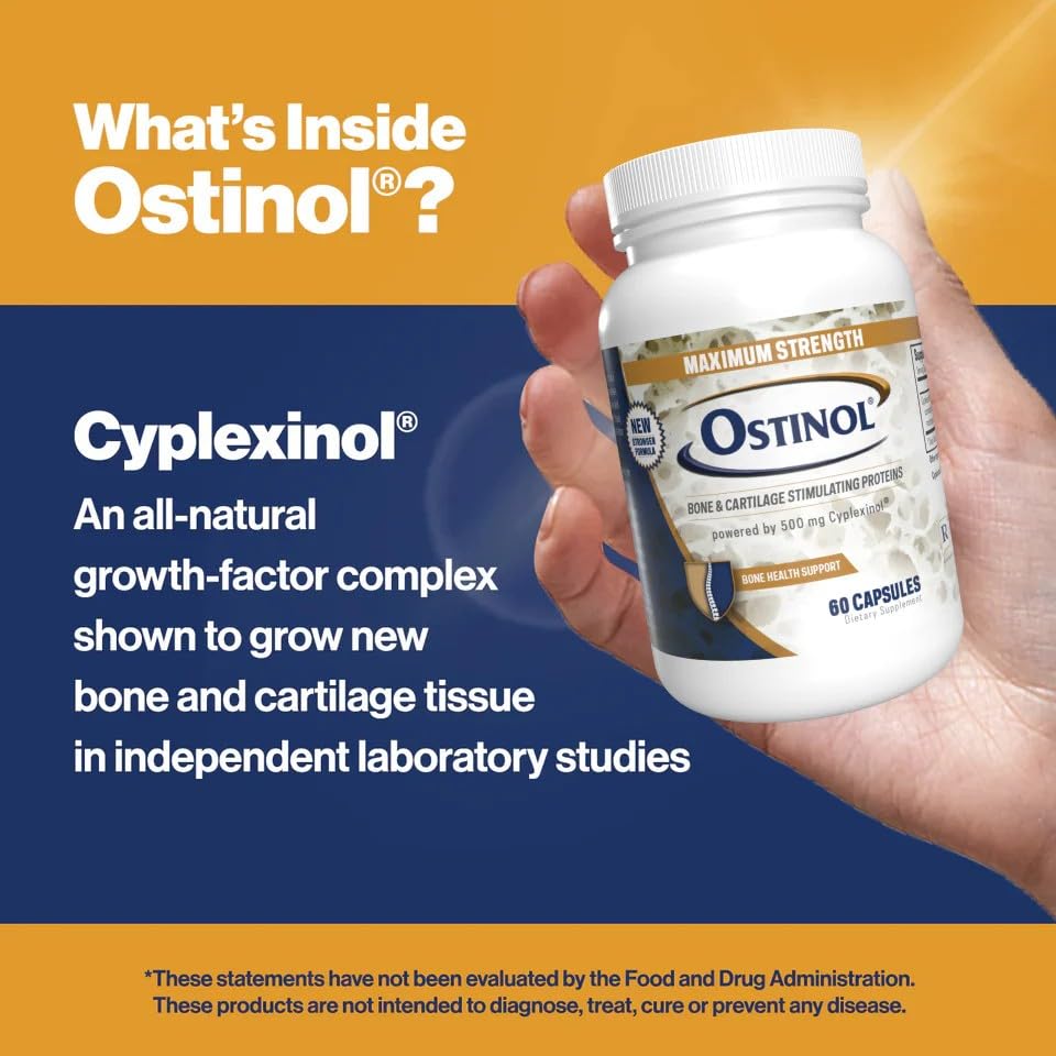 Ostinol Maximum Strength 500 mg - gélules dans une main