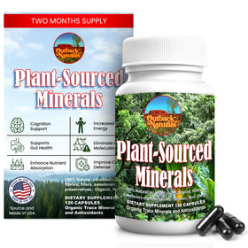 Outback Naturals Mélange Minéral Humique et Fulvique 120 capsules en vue de face
