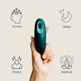 Outil de respiration moonbird bleu vert avec ses dimensions