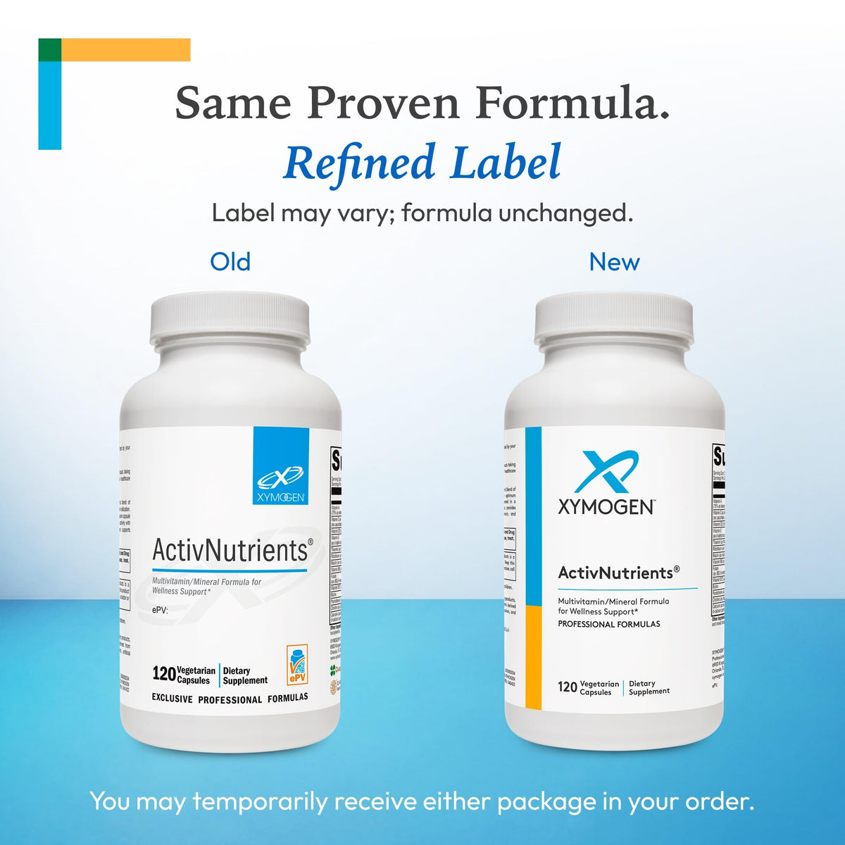 Ouverture de la boîte de XYMOGEN ActivNutrients avec comprimés visibles