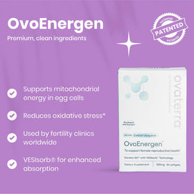 Ovaterra OvoEnergen CoQ10 100mg gélules avec des compléments alimentaires