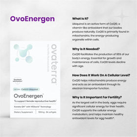 Ovaterra OvoEnergen CoQ10 100mg gélules sur une table