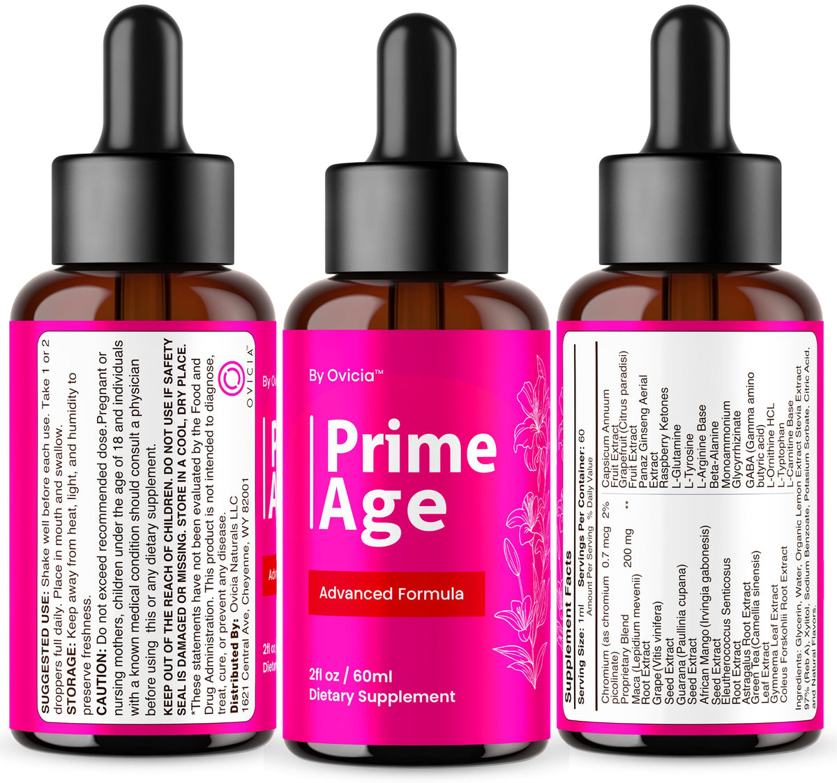 OVICIA Age Drops 170g sur une table avec d'autres compléments