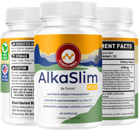 OVICIA Alka Slim Plus Capsules, mise en scène avec des éléments de santé