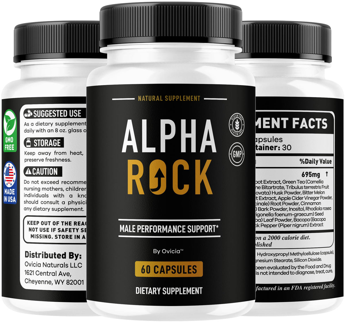 OVICIA Alpha Rock capsules sur un fond neutre