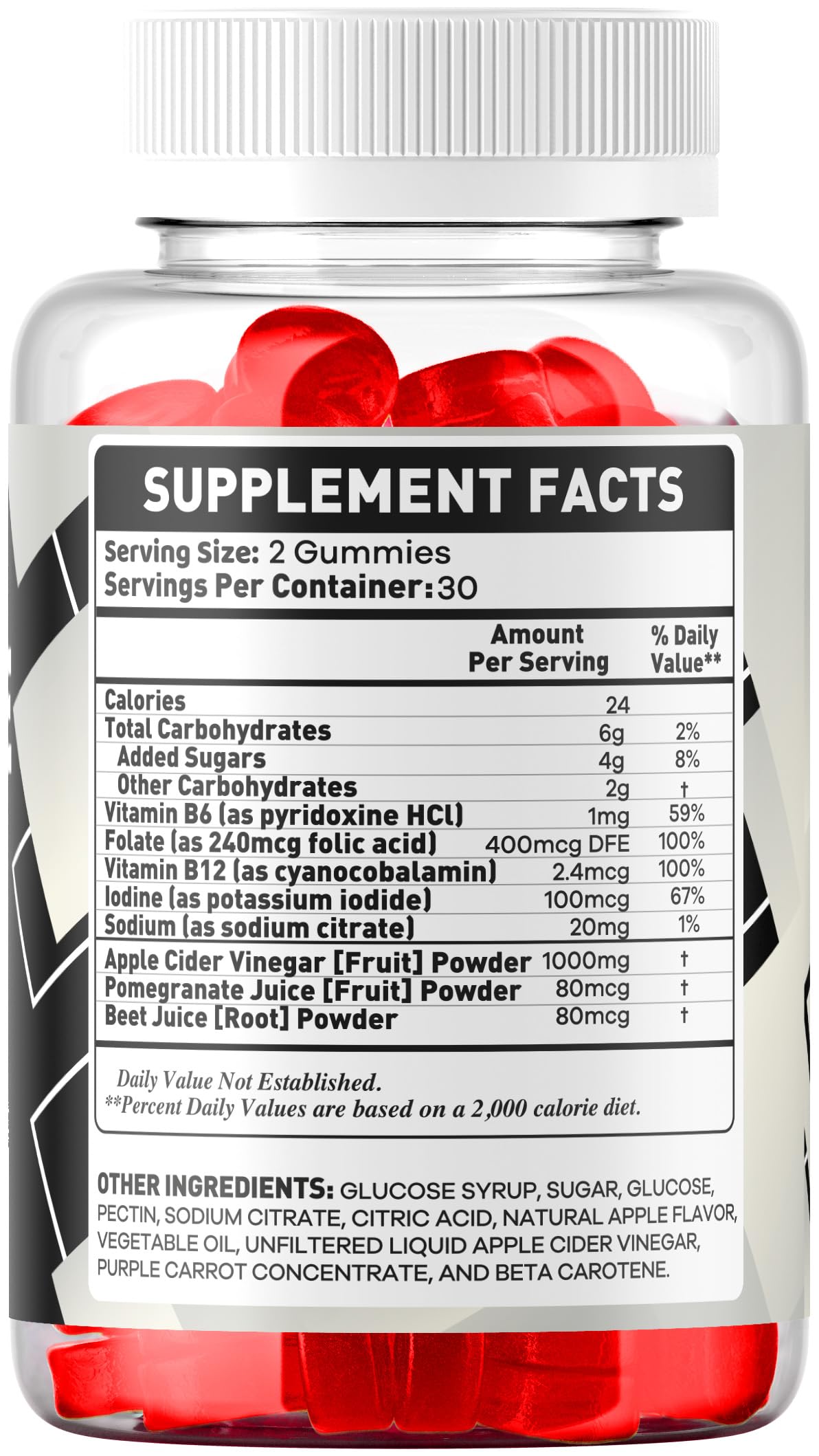OVICIA Biovera Gummies 60 gommes sur un support blanc
