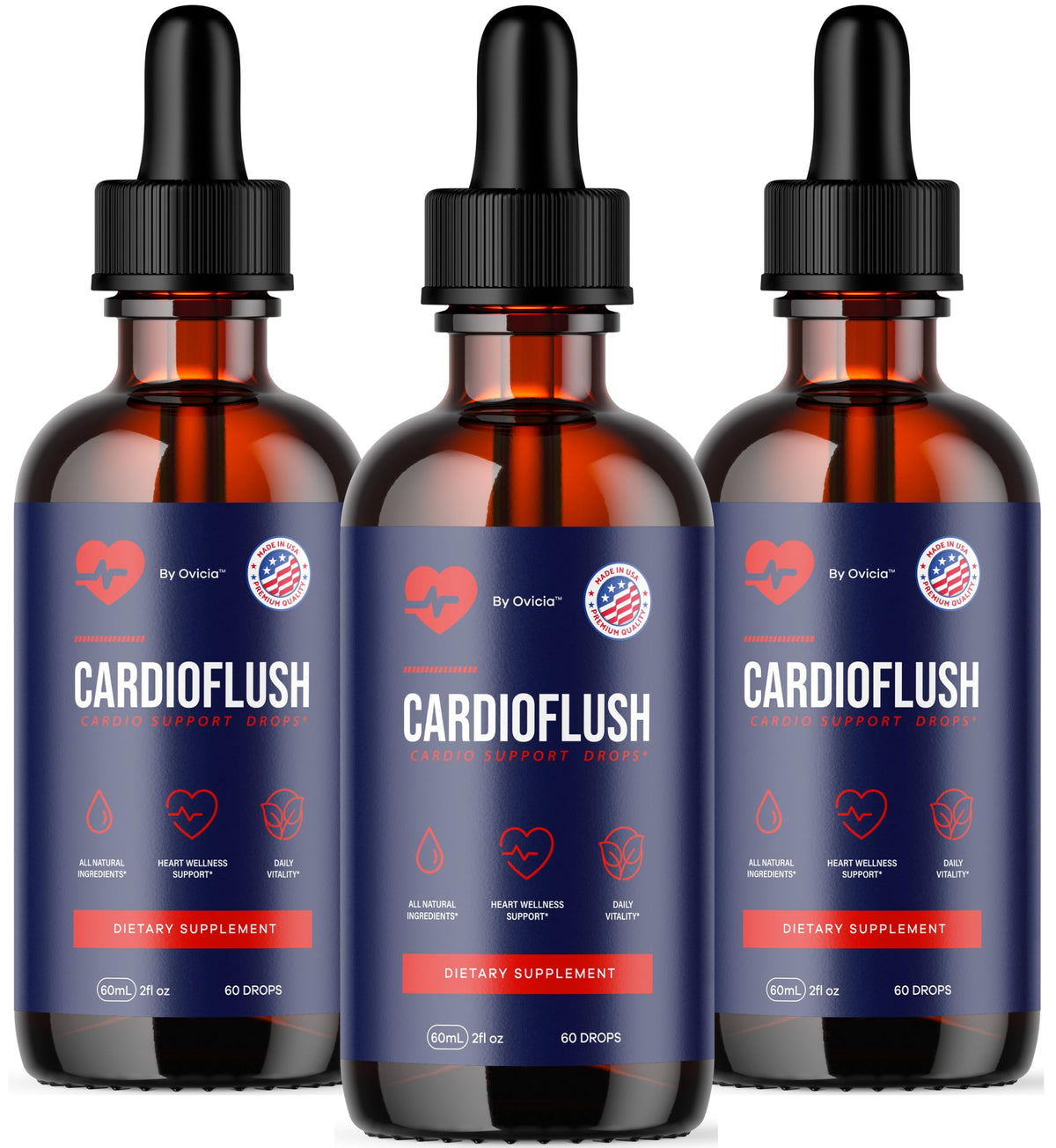 OVICIA Cardioflush Drops bouteille vue de face