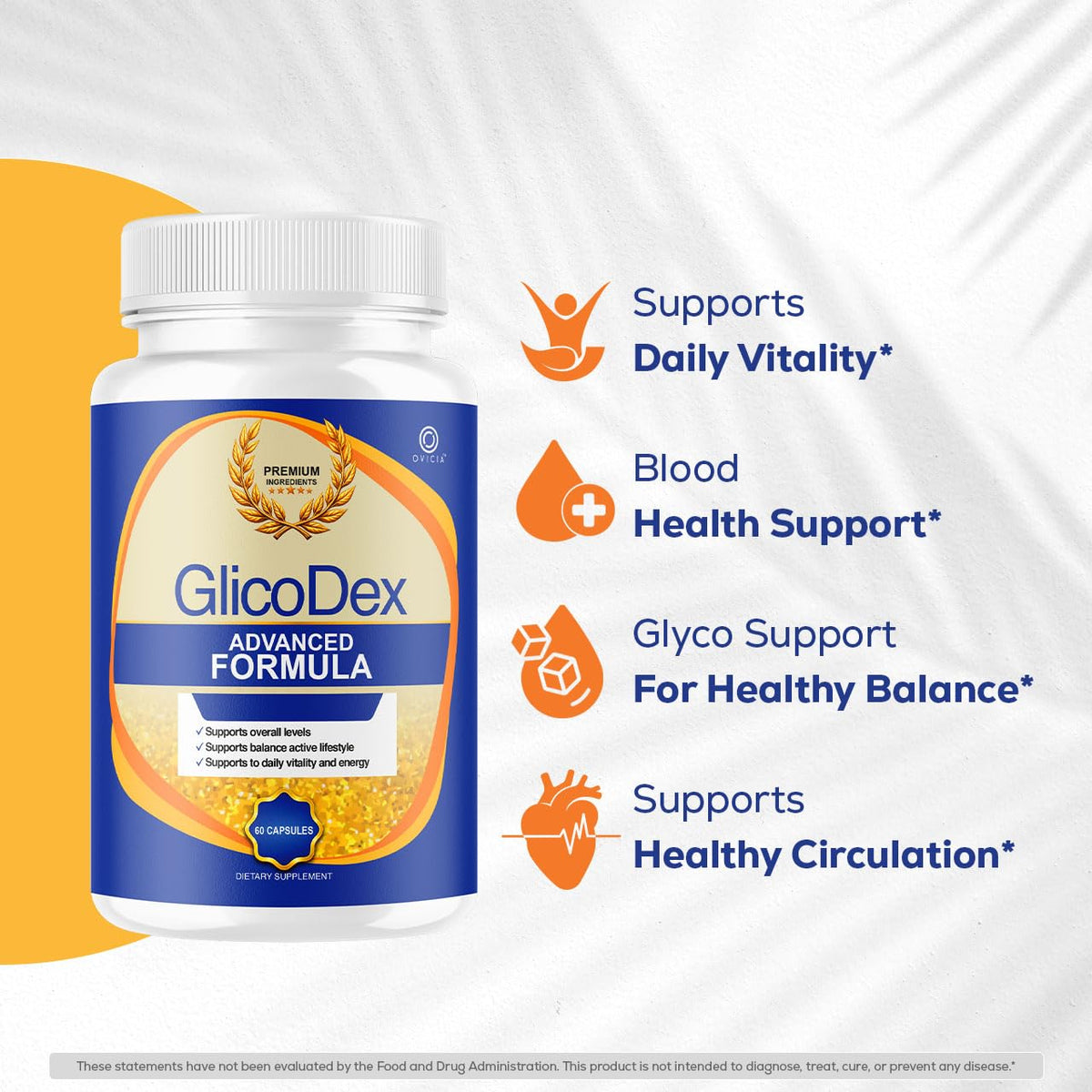 OVICIA GlicoDex Capsules étiquette avec ingrédients naturels