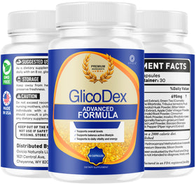 OVICIA GlicoDex Capsules sur une table avec des accessoires de bien-être
