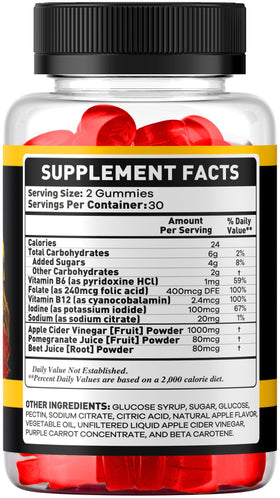OVICIA Gummies Gelée de Miel, tableau nutritionnel