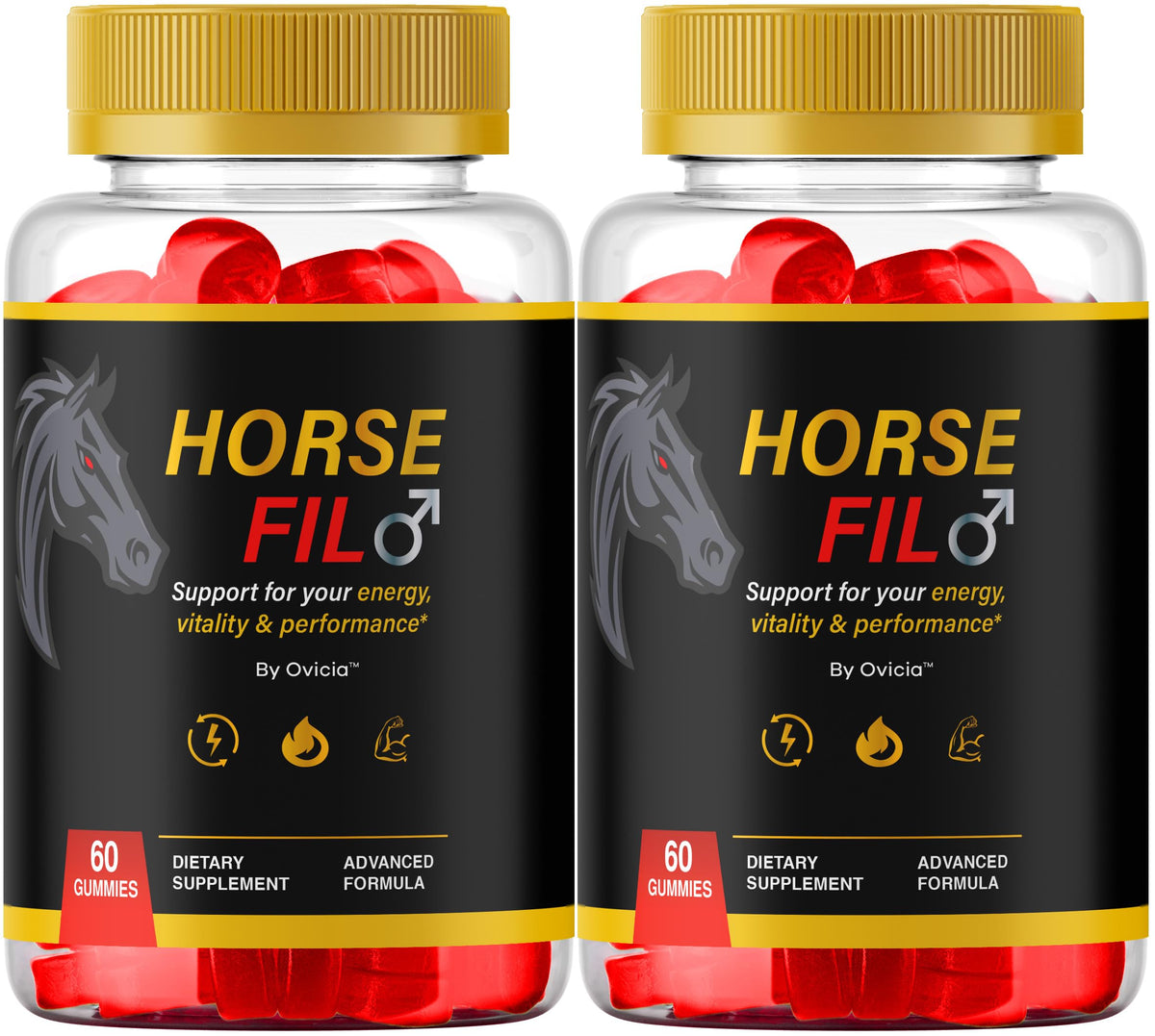 OVICIA Horsefil Gummies 120 gummies vue de devant