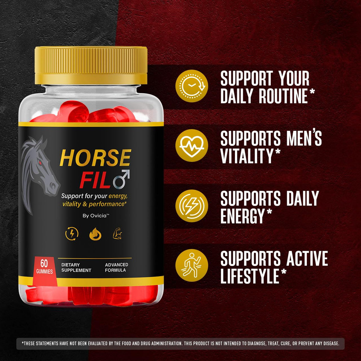 OVICIA Horsefil Gummies ouvert avec gélules visibles