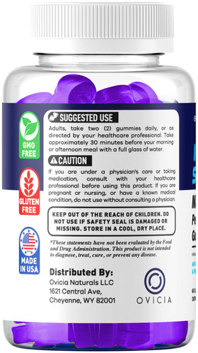 OVICIA Insta Surge XL Gummies en contexte sur une table