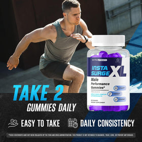 OVICIA Insta Surge XL Gummies pot ouvert avec gummies visibles