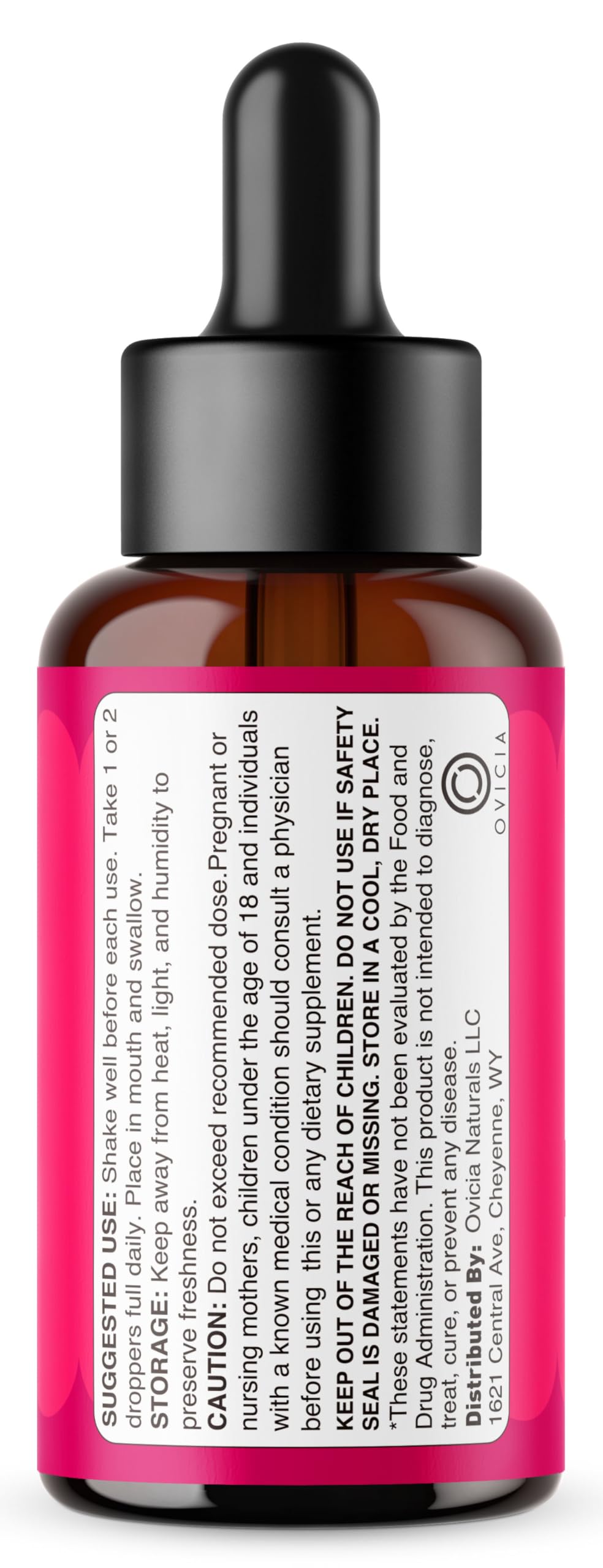 OVICIA Jelly Burn Drops flacon avec dosage recommandé