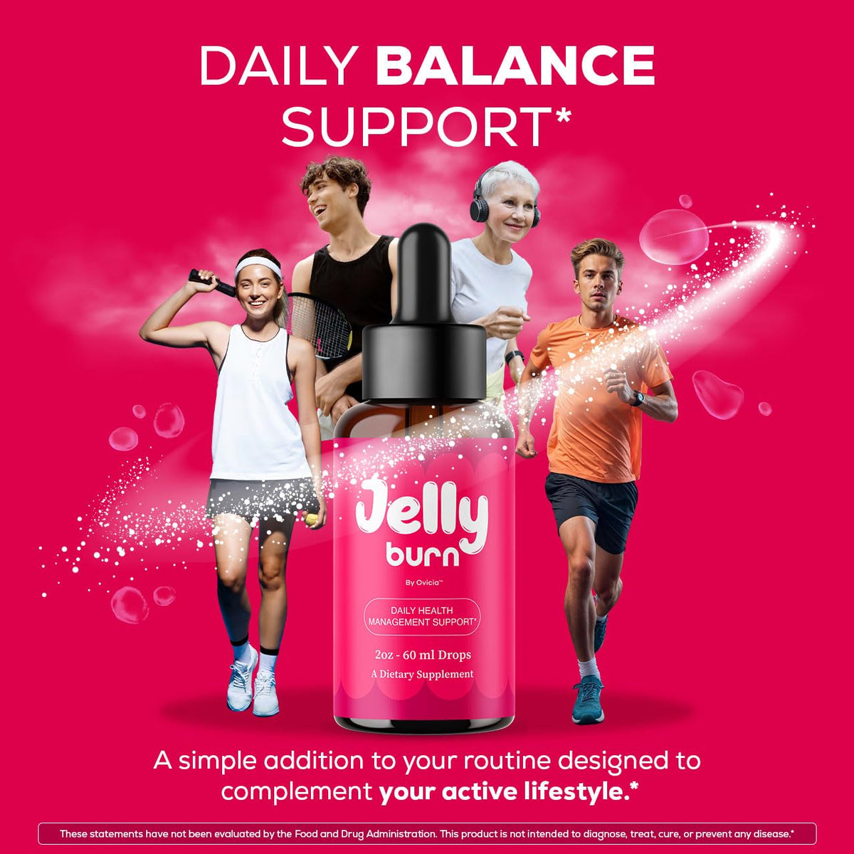 OVICIA Jelly Burn Drops flacon avec étiquette couleur