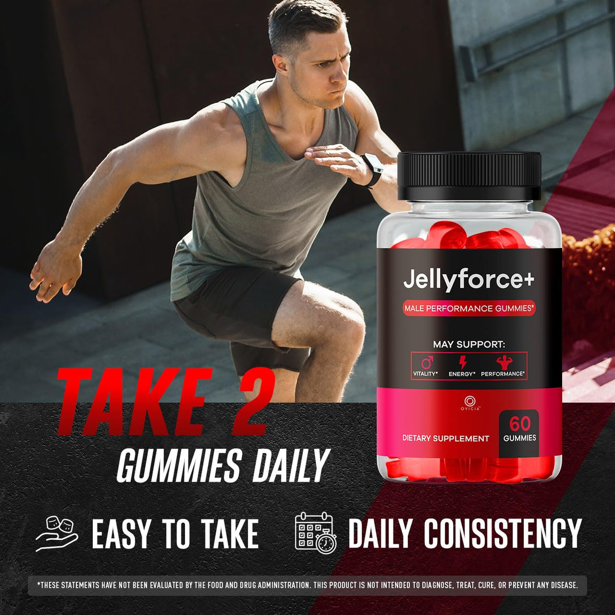 OVICIA Jelly Force Gummies en portion de deux gélifiés