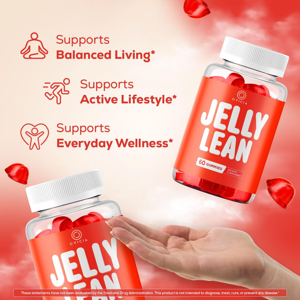 OVICIA Jelly Lean Gummies 180 Gummies en mode de vie actif