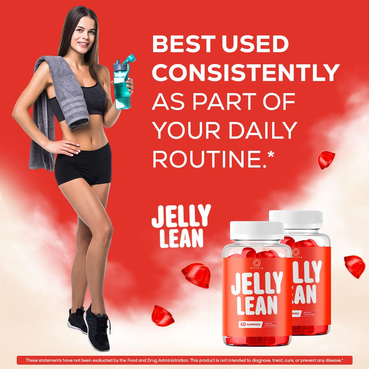 OVICIA Jelly Lean Gummies 180 Gummies présentation des gummies