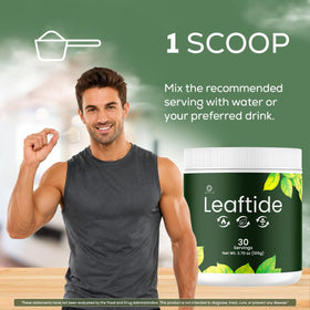 OVICIA Leaftide Powder 180g en poudre sur une cuillère